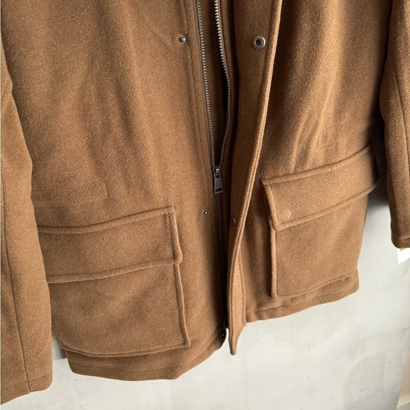 COLE HAAN Wool-Blend Plush Zip Front Car Coat - Picture 7 of 10